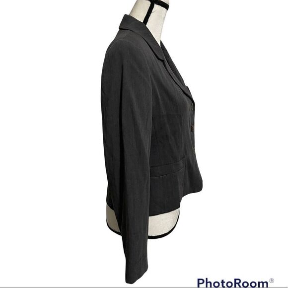 Burberry Authentic Vintage Tailored Jacket Size 4 Wool Blend Dark Gray - Picture 3 of 12